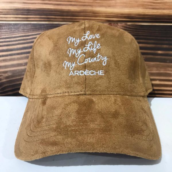 casquette ardeche suede caramel face