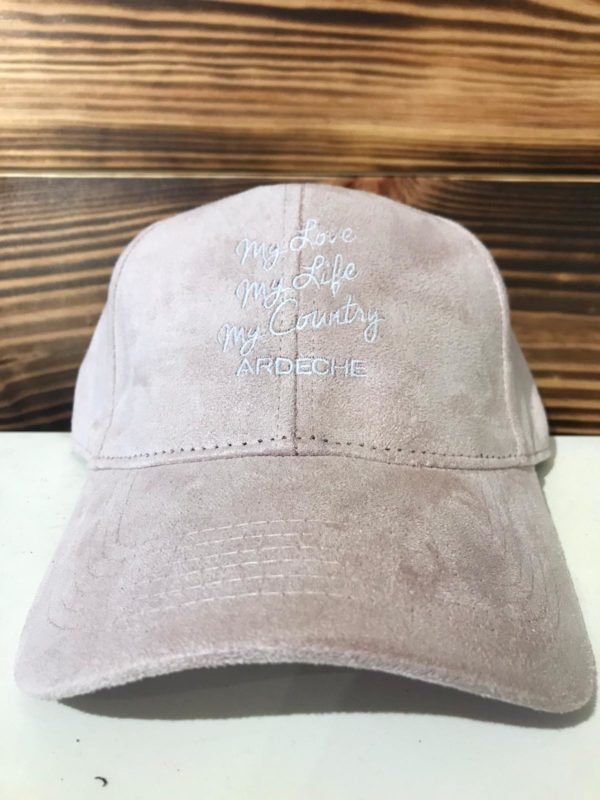 casquette ardeche suede rose face