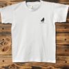 t-shirt enfant blanc basic face transfert noir