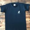 t-shirt enfant bleu marinie basic face transfert blanc