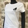 t-shirt femme blanc basic face