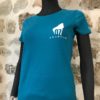 t-shirt femme bleu basic face