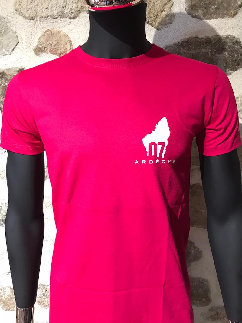 t-shirt homme basic sorbet face transfert blanc