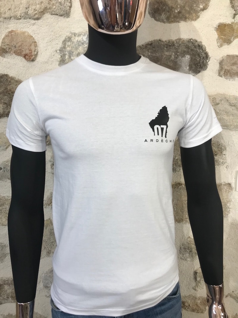 t-shirt homme blanc basic face