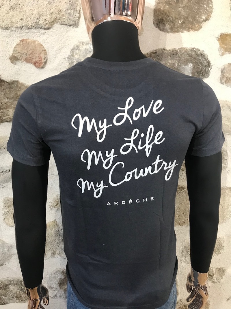 t-shirt homme gris fonce basic dos t-shirt homme gris fonce basic dos