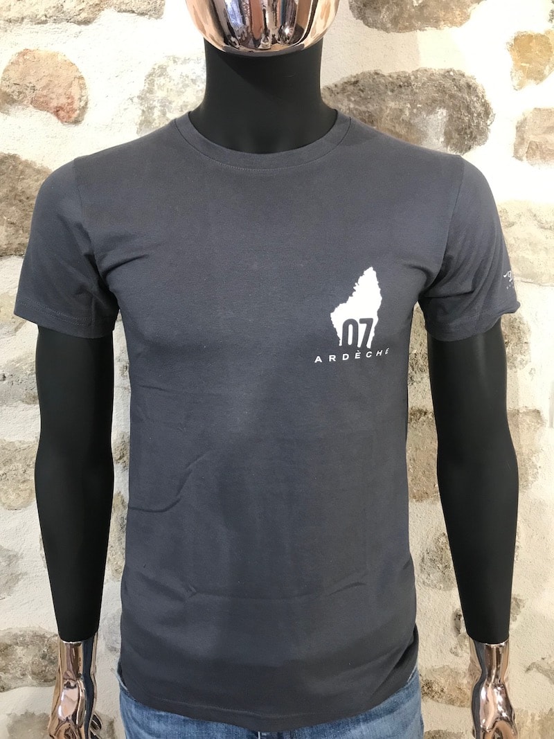 t-shirt homme gris fonce basic face t-shirt homme gris fonce basic face