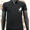 polo homme noir manches courtes face