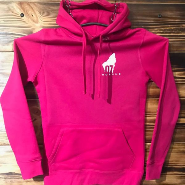 sweat shirt ardeche fuchsia face