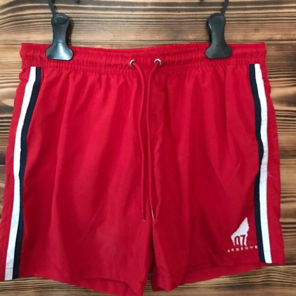 short de bain homme rouge